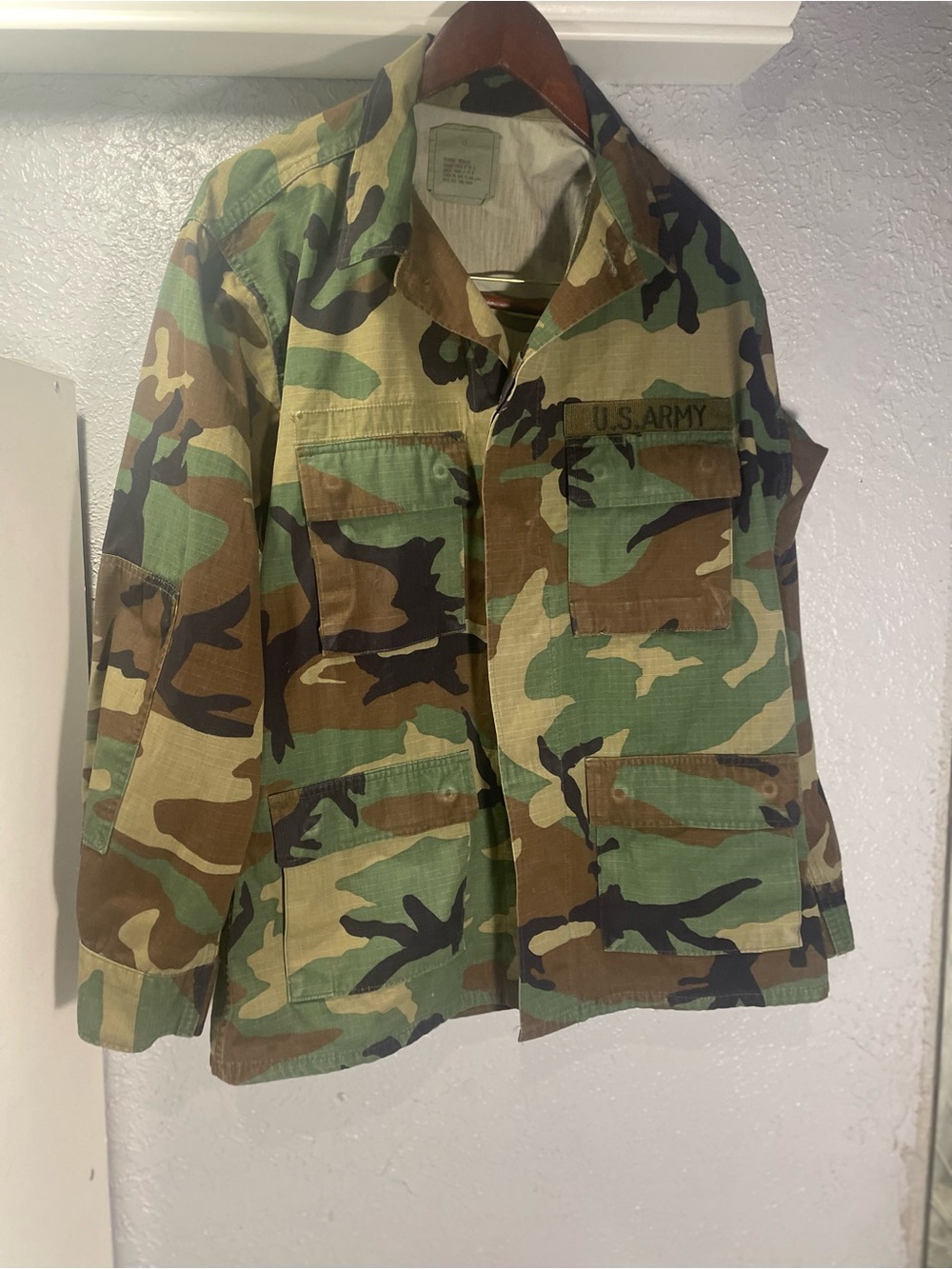 US Army Woodland Camo Utility Jacket - Green/Brown/Black